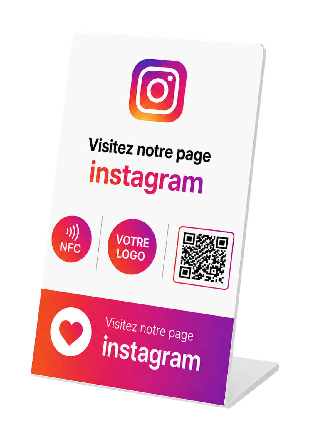 SUPPORT CHEVALIER ACRYLIQUE NFC INSTAGRAM